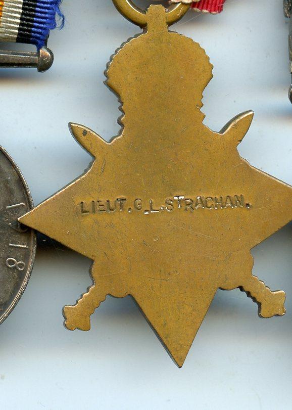 Queens South Africa Medal & WW1 1914-15 Trio To Pte - Lieut George Lewis Strachan, 3rd (Gloucestershire) Company of the 1st Battalion, Imperial Yeomanry, & West African Frontier Force