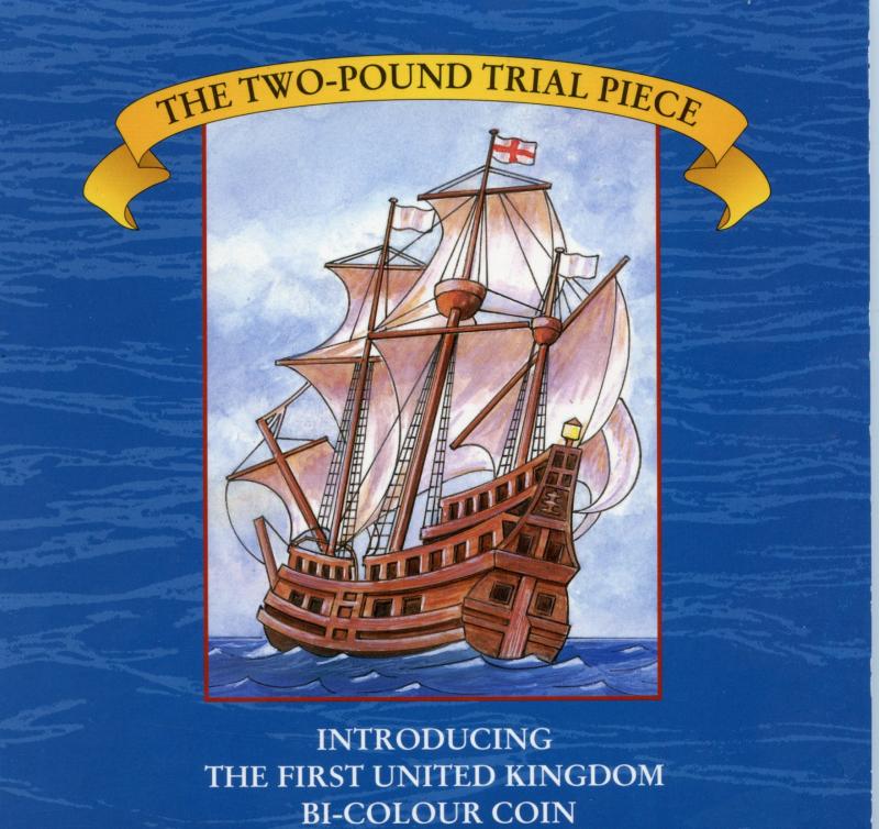 UK 1994 Royal Mint Trial Piece Bi-Colour £2 Two Pound Coin Set