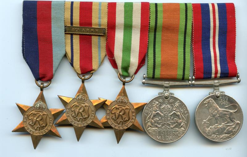 WW2 8th Army Unnamed Mounted Medal Group