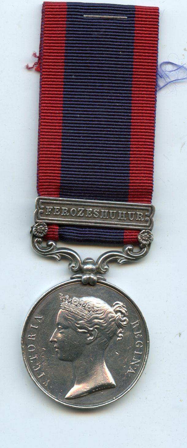 Sutlej Medal 1845-46, for Moodkee 1 clasp, Ferozeshuhur 80th Regiment (Staffordshire Volunteers)