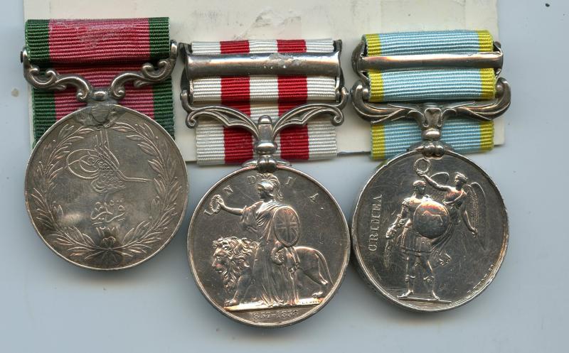 Crimea & India Mutiny Medal Group to Pte James Milne, 72nd Seaforth Highlanders