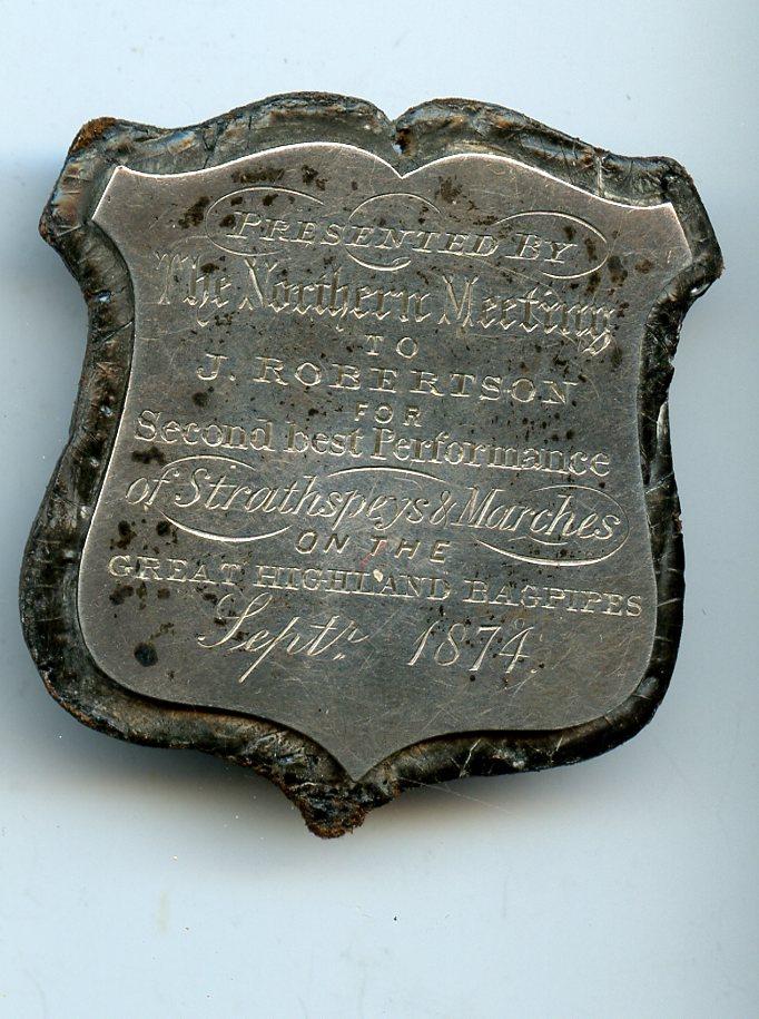 3 Silver Piping & Highland Celtic Silver Prize Awards to J Robertson