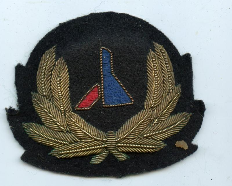 London & Overseas Freighters Shipping Company Cloth Cap Badge 1936