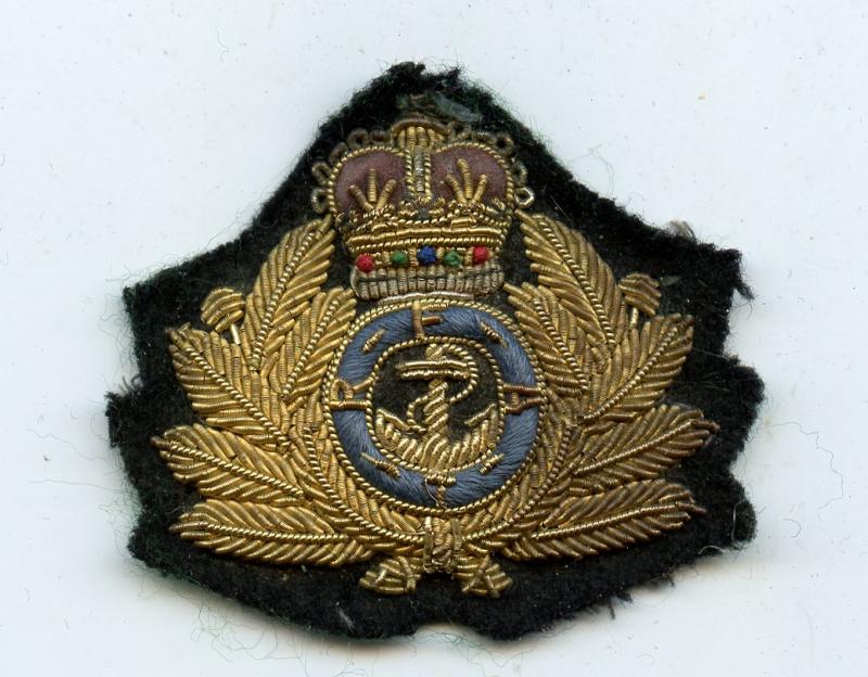Royal Fleet Auxilliary Bullion Officers Cloth Cap Badge
