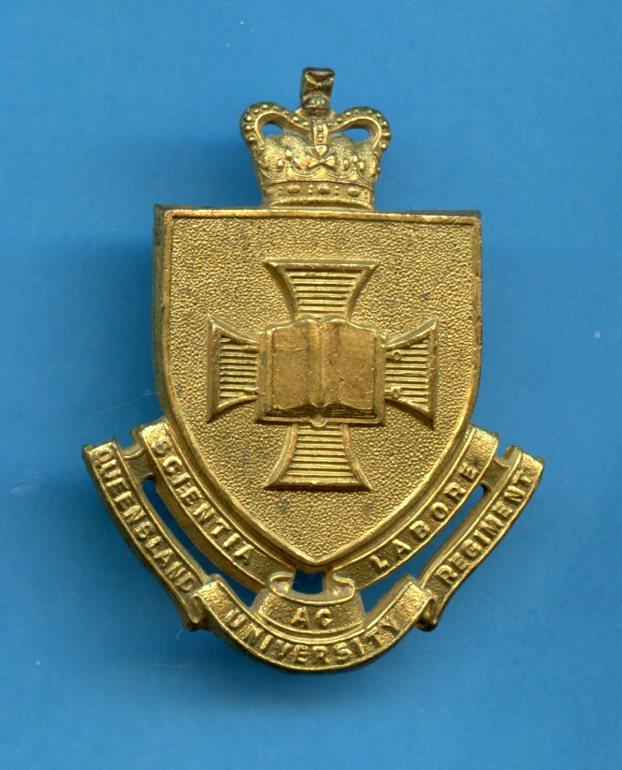 Australia Queensland University Regiment Officer Training Unit Cap Badge
