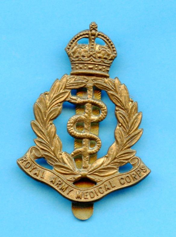 Royal Army Medical Corps RAMC King's Crown Cap Badge