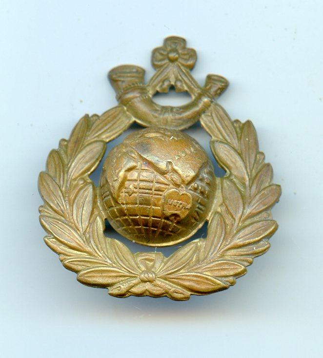 WW1 Royal Marine Light Infantry Brass Cap Badge