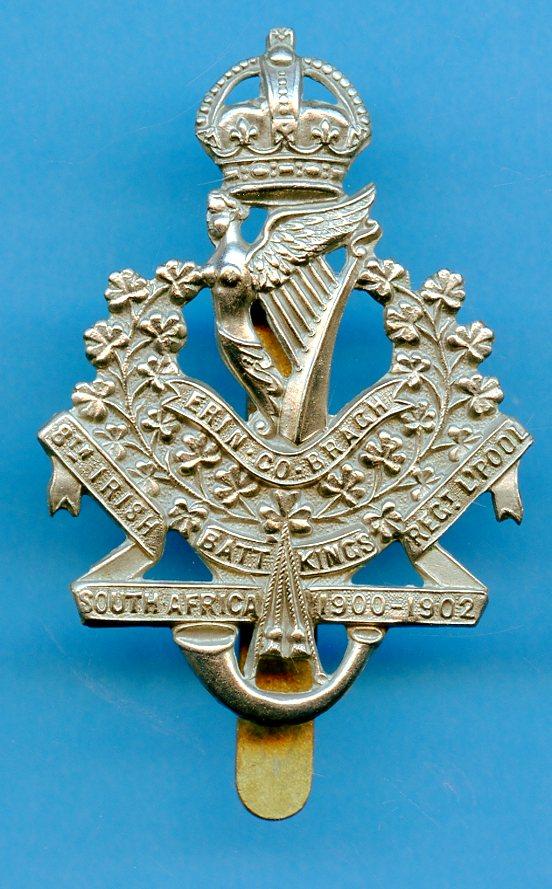 8th Irish Battalion King's Liverpool Regiment Cap Badge