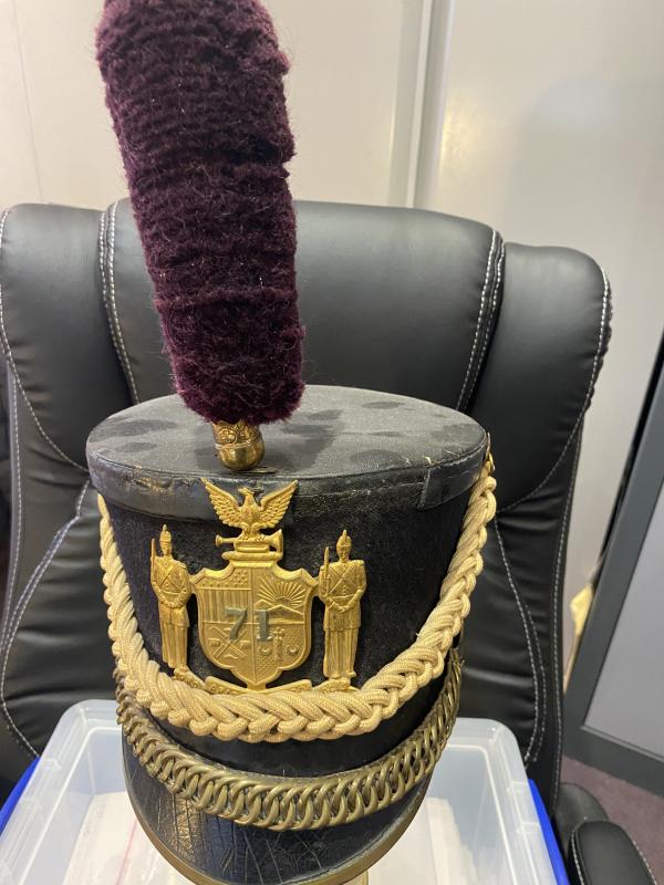 71st New York Militia National Guard Shako Hat