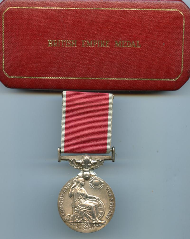 British Empire Medal To James Handley Hair,