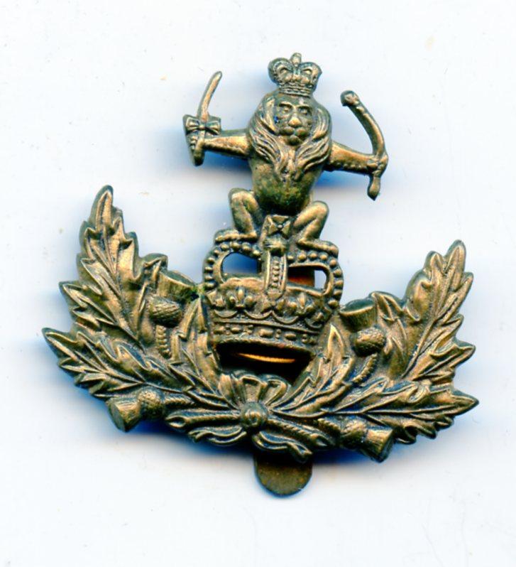 The Queen's Own  Royal  Glasgow Yeomanry Queen's Crown Cap Badge