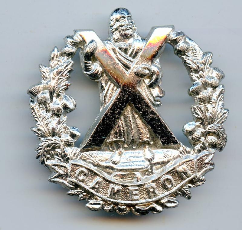 Cameron Highlanders Anodised Cap Badge