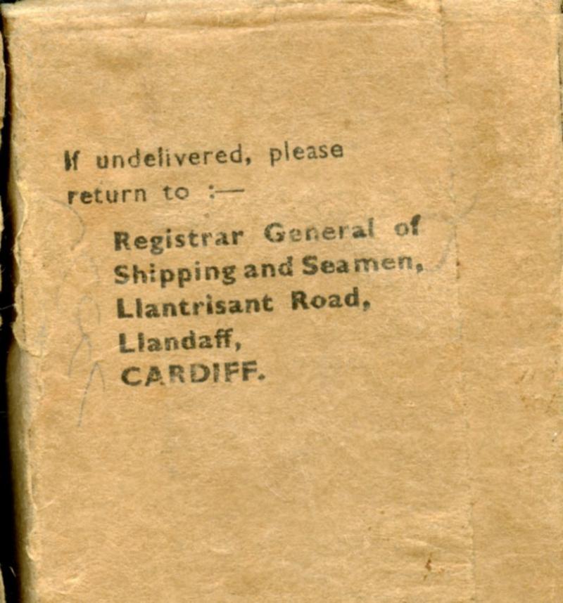 WW2 Merchant Navy Casualty Group To Boy Charles James Fulton M.V.Warwick Castle