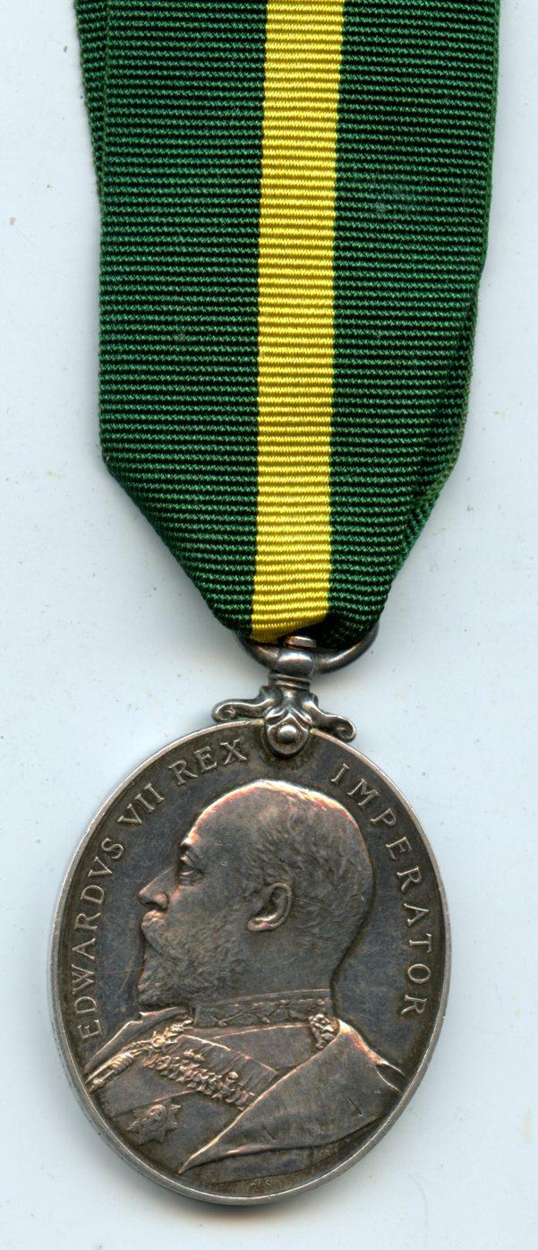 Territorial Force Efficiency Medal Edward VII To Cpl A McMath, Lanark Yeomanry
