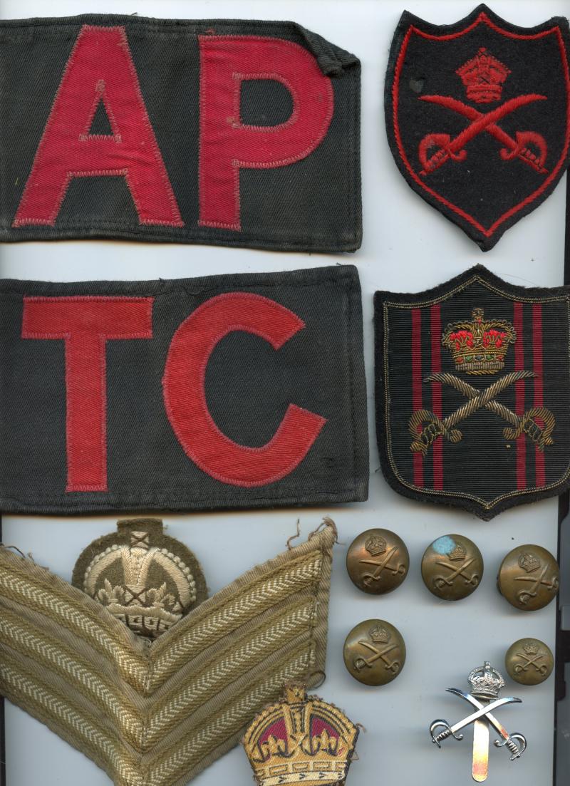 WW2 era Army Physical Training Corps Arm Badges, Badge Rank Badges and buttons