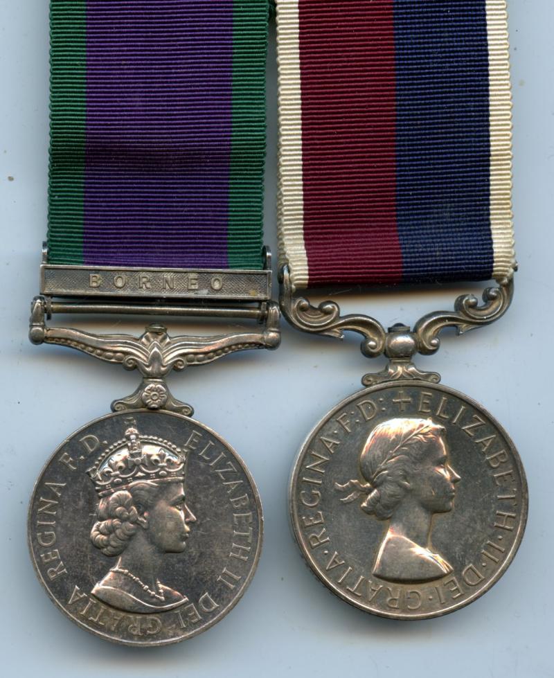 Campaign Service Medal Borneo & RAF Long Service Medal Pair To Sgt R. J. Holland, Royal Air Force