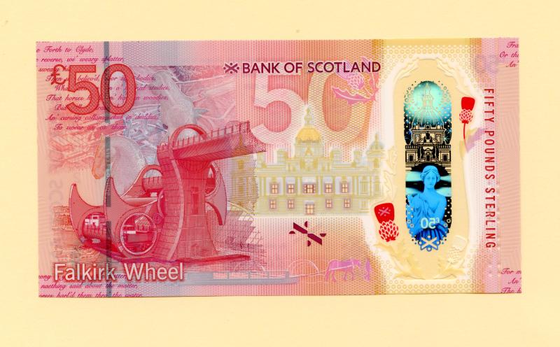 Bank of Scotland New Polymer  £50 Fifty Pound Note Dated 1st June 2020