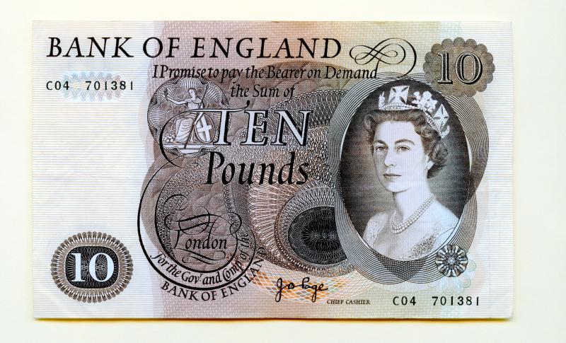 Bank of England  £10 Ten Pounds Note  Date  February 1971  Signatory J B Page Serial C04