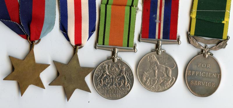 WW2 Territorial Group of Medals To Sjt Joseph Smullen, Royal Artillery