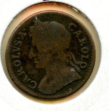 UK Charles II Farthing Coin Dated 1673