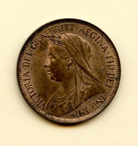 UK Queen Victoria Halfpenny Coin Dated 1897