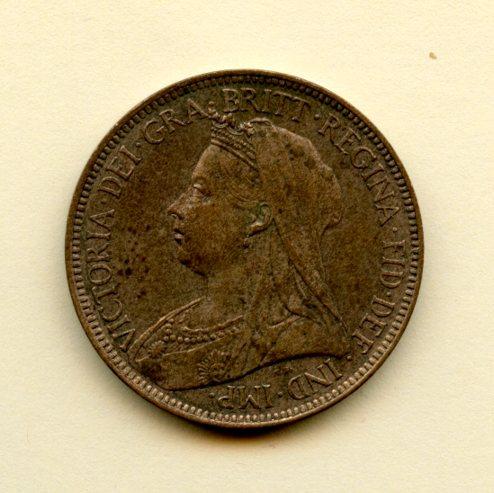 UK Queen Victoria Halfpenny Coin Dated 1899