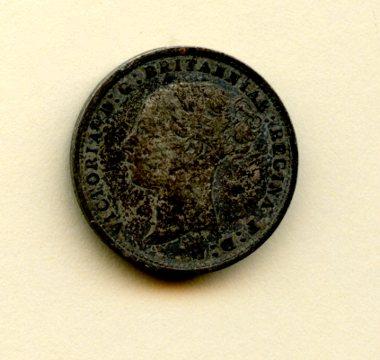 UK  Victoria Threepence Coin  Young Head Dated 1887