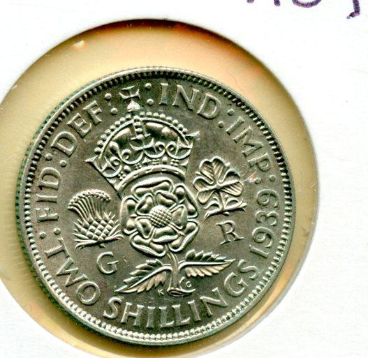 UK George VI Florin Coin Dated 1939