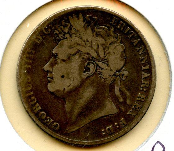 UK George IV Half Crown Coin  Dated 1824