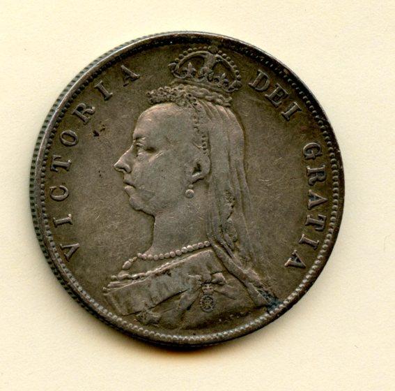 UK Victoria Half Crown Coin  Dated 1887