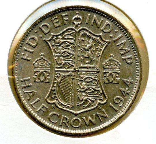 UK George VI Half Crown Coin Dated 1944