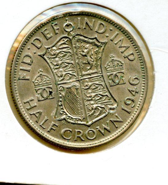 UK George VI Half Crown Coin Dated 1946