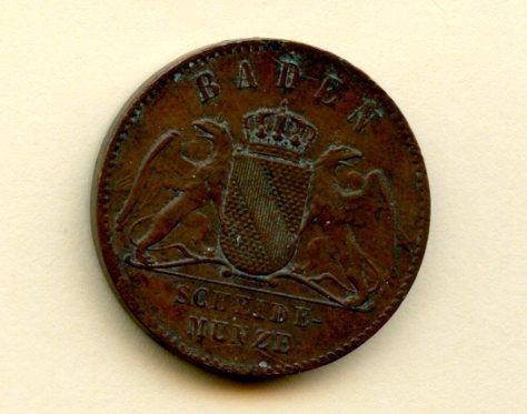 Germany Baden 1 Kreuzer Dated 1871