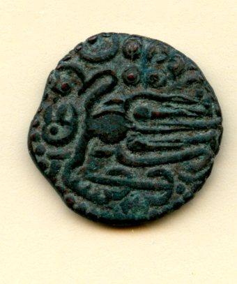 Ceylon Bhuvanika Bahu Massa Copper Coin 1273-1284