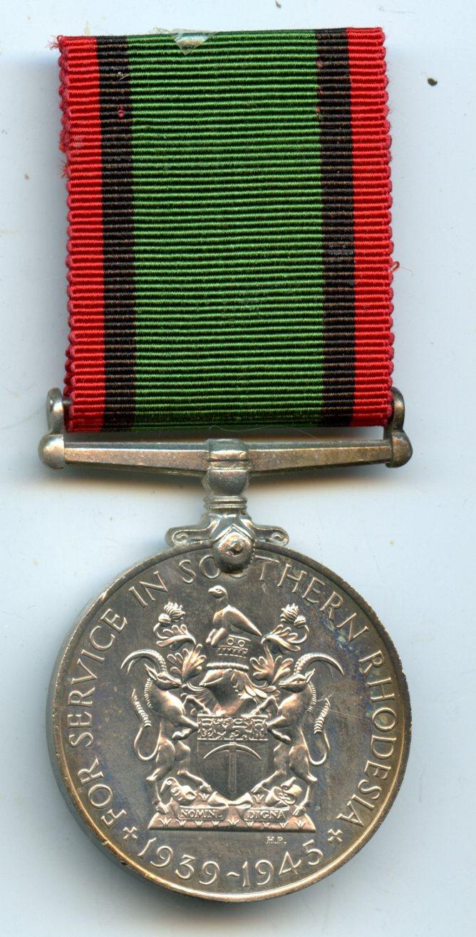 WW2 The Southern Rhodesia Medal for War Service 1939-1945