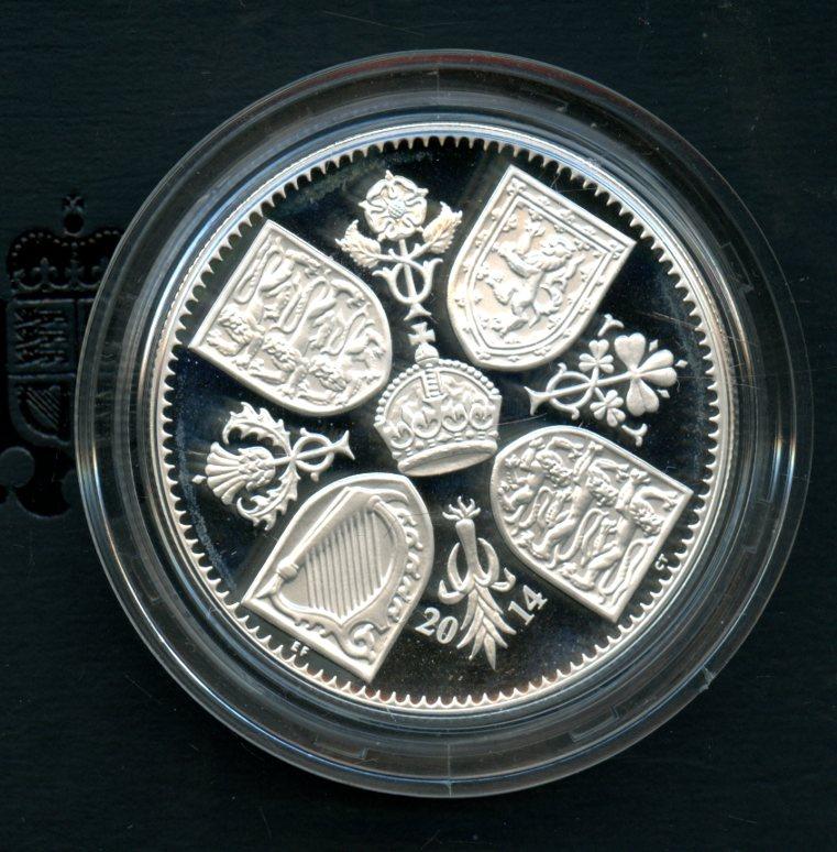 UK 2014  The First Birthday of Prince George Silver Proof £5 Five Pound Crown Coin