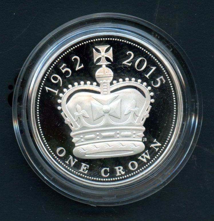 UK 2015  The Longest Reigning Monarch Silver Proof £5 Five Pound Crown Coin