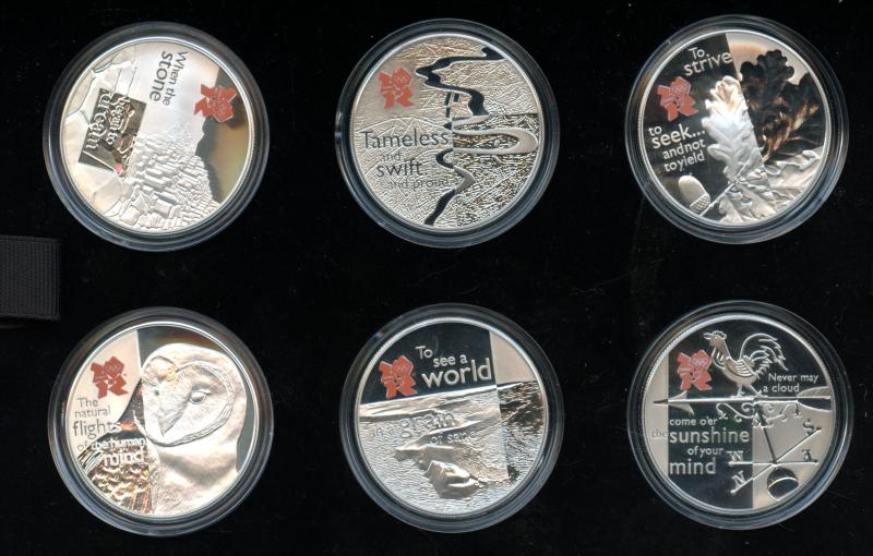UK 2010 A Celebration of Britain The Body Series Silver Proof £5 Collection