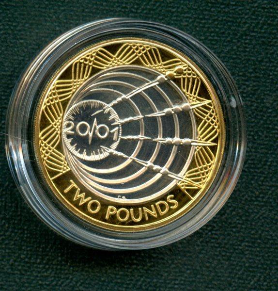 UK 2001 Marconi Commemorative Silver Proof £2 Two Pound Coin