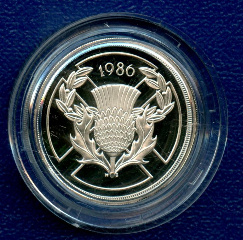 UK 1986 Commonwealth Games Edinburgh  Silver Proof £2 Two Pound Coin