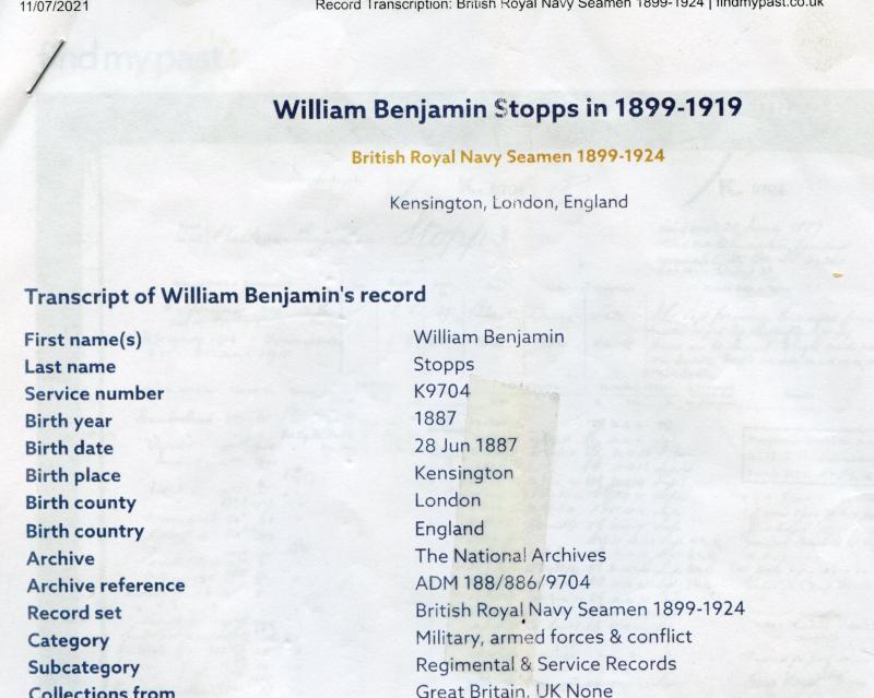 Group of 7 Medals To Petty Officer William Benjamin Stopps, Royal Navy HMS Vivid