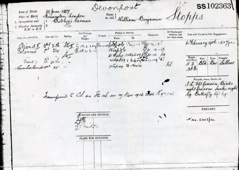 Group of 7 Medals To Petty Officer William Benjamin Stopps, Royal Navy HMS Vivid