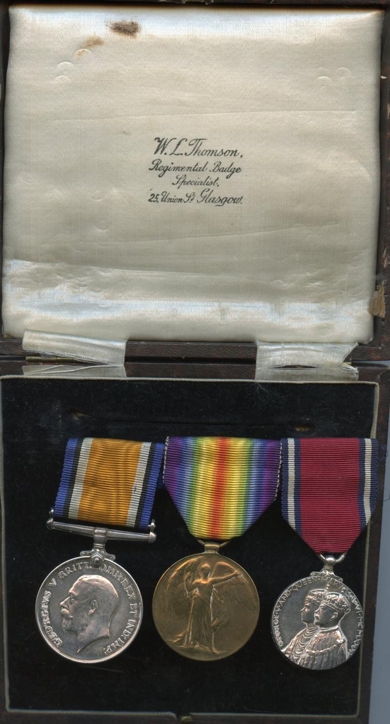 WW1 & Jubilee Medal Group To Pte A Cooke, 3rd Scottish Horse ( Later Police Inspector )