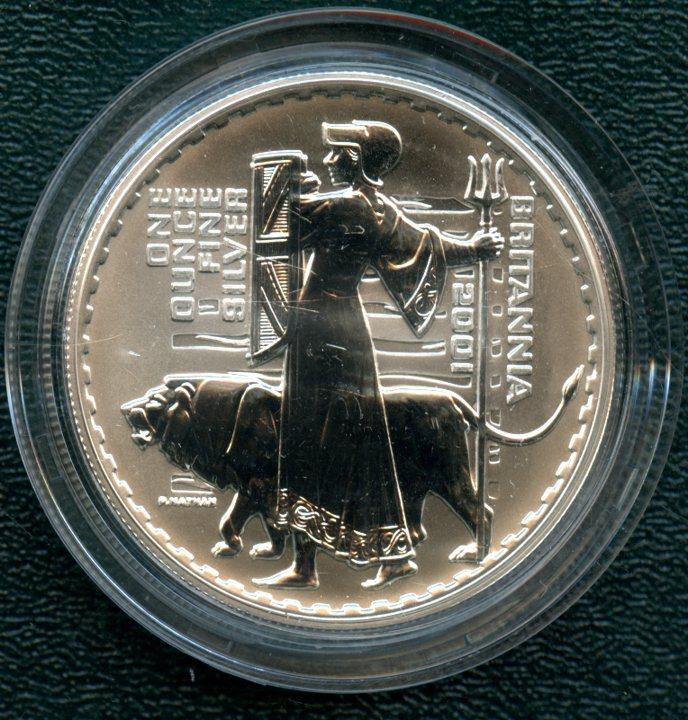 U.K. 2001 Royal Mint  Silver Proof  Britannia Coin