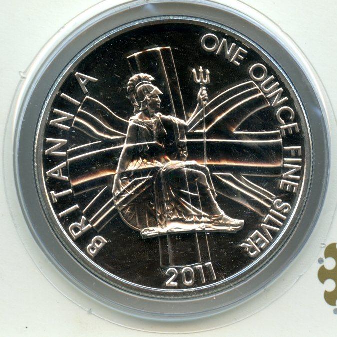 U.K. 2011 Royal Mint  Bullion Uncirculated Silver  Britannia Coin One Ounce Silver