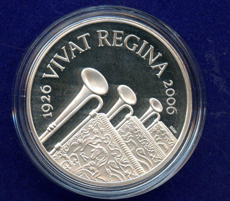 UK 2006  Queen Elizabeth II Eightieth Birthday Silver Proof £5 Five Pound Crown Coin