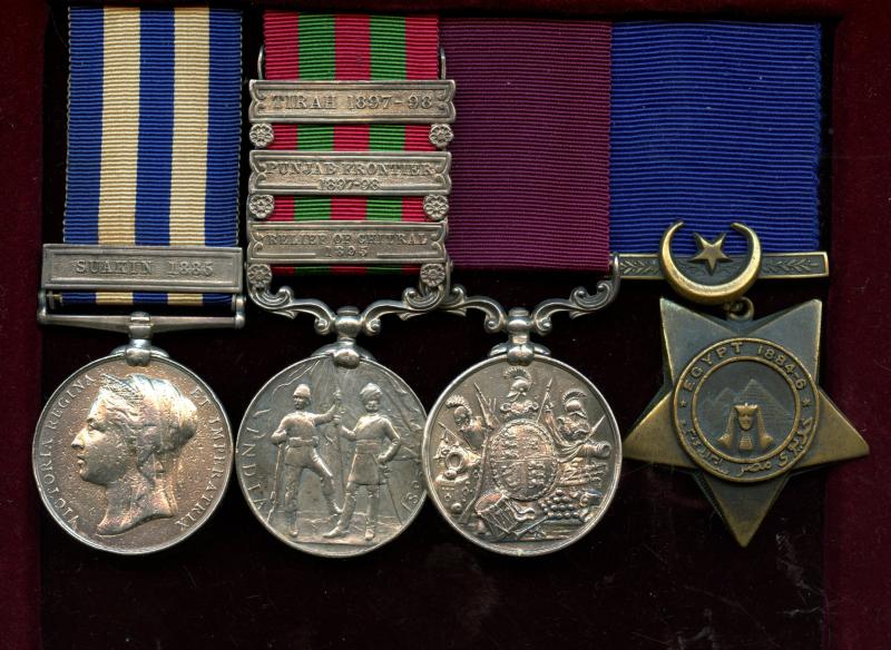 Egypt and India  Campaign Medal Group to Sgt Drummer Thomas  Saunders, Scots Guards & Kings Own Scottish Borderers