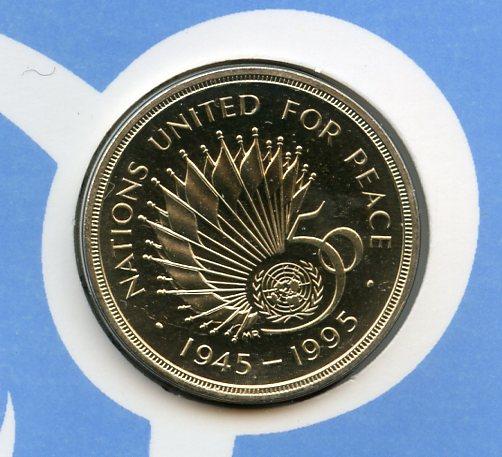 UK 1995 United Nations UN50 Brilliant Uncirculated £2 Pound Coin