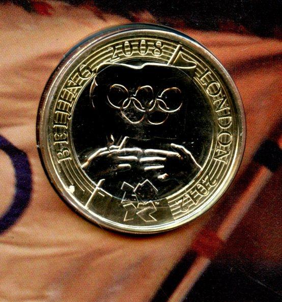 UK 2008 Olympic Games Handover Cermony Brilliant Uncirculated  £2 Pound Coin