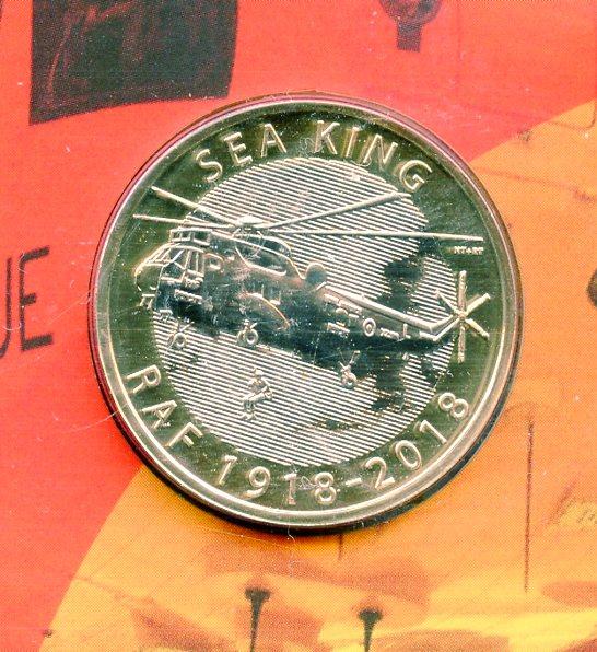 UK 2018 RAF Centenary Sea King Brilliant Uncirculated £2 Pound Coin